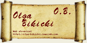 Olga Bikicki vizit kartica